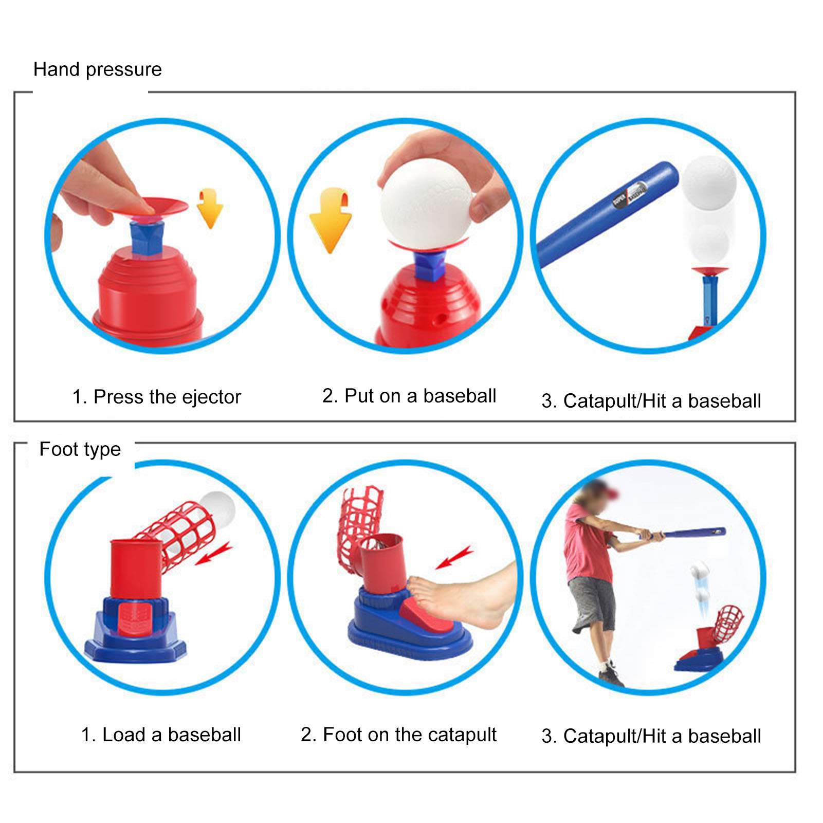 Baseball Launcher Toy Eye-Catching Training Practice Automatic Baseball Machine