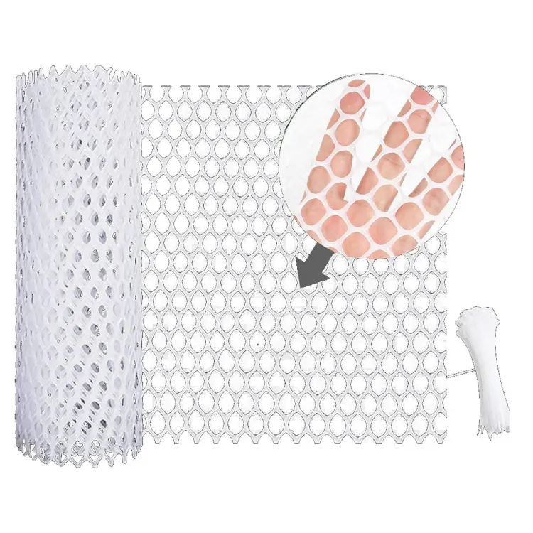 White plastic deals mesh netting