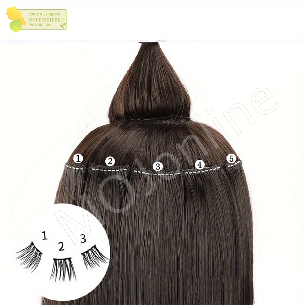Pack of 5 Hair Extension Clip Pieces For Girls, Clip on Hair extension Long Straight Layered Natural Style