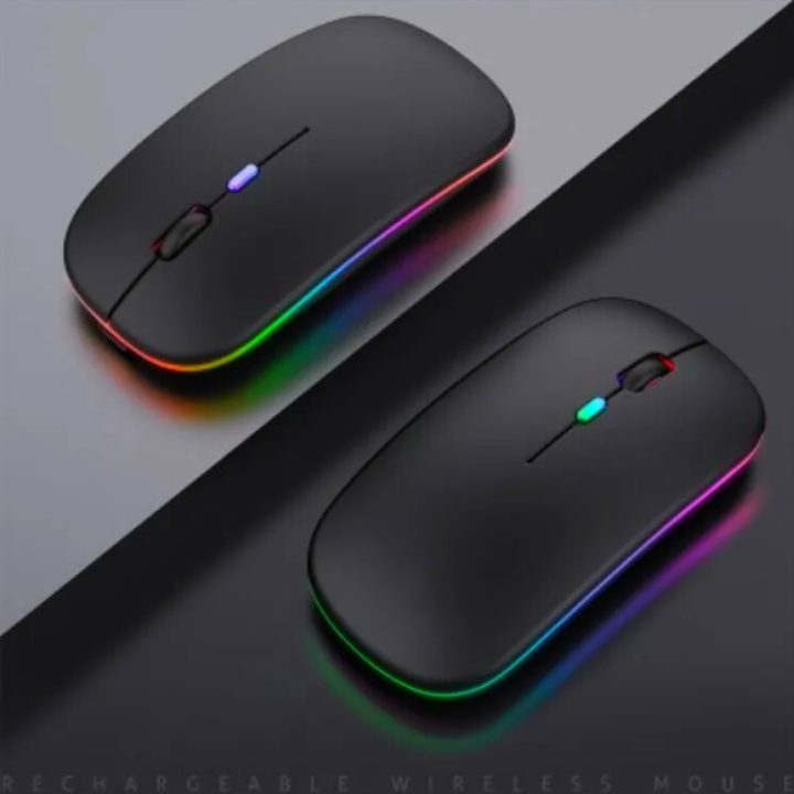 Wireless Mouse RGB Rechargeable Mice Wireless Computer Mause LED Backlit Ergonomic Gaming Mouse For Laptop PC