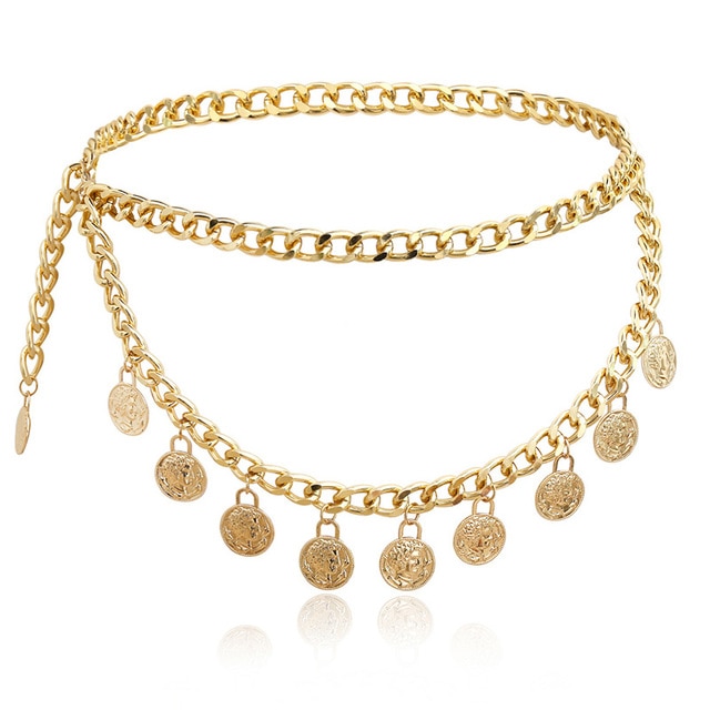 designer gold chain belt