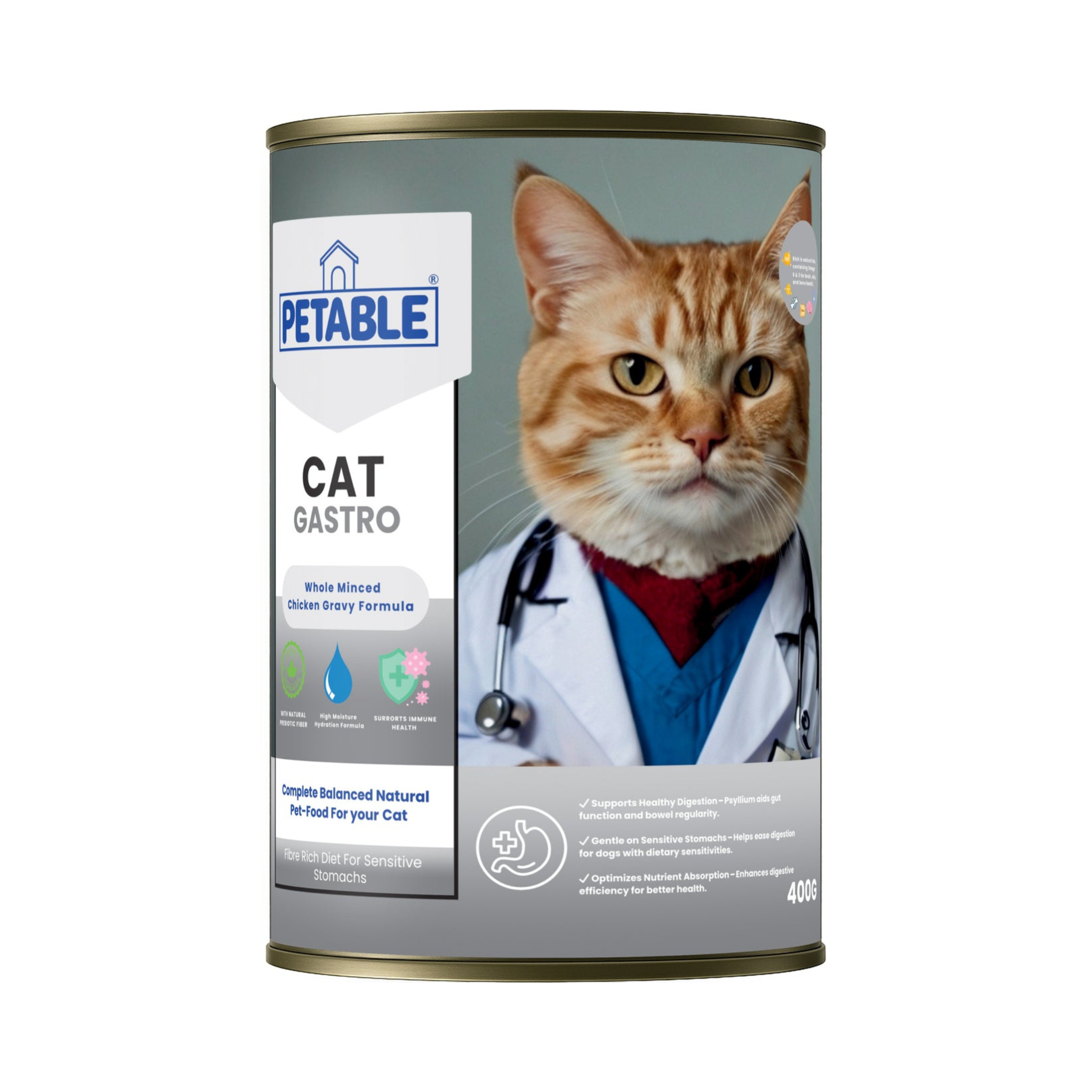 Petable Gastro Cat Food Chicken 400g