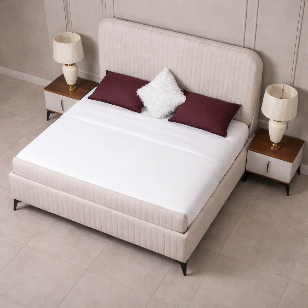 Affordable New  Design wooden Bed Set   without side table Furniture for room / Wooden poshesh Beds For Bedroomn BED7