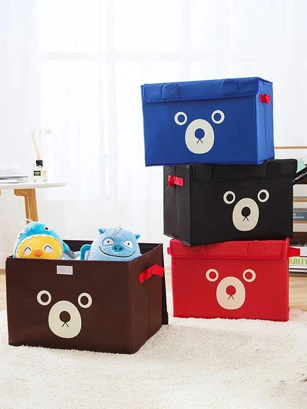 Panda Design Folding Storage Bins Quilt Basket Kid Toys Organizer Storage Boxes Cabinet Wardrobe Storage Bags 1 Piece