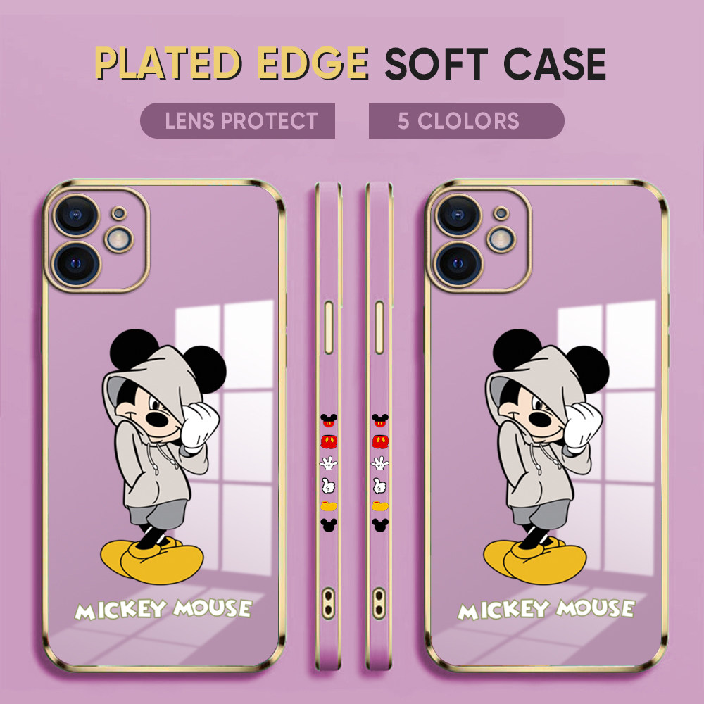 Ucuc For Iphone 11 Back Cover Hoodie Mouse Luxury 6d Plating Case Side Pattern Soft Silicone Square Mobile Phone Cases Buy Online At Best Prices In Pakistan Daraz Pk