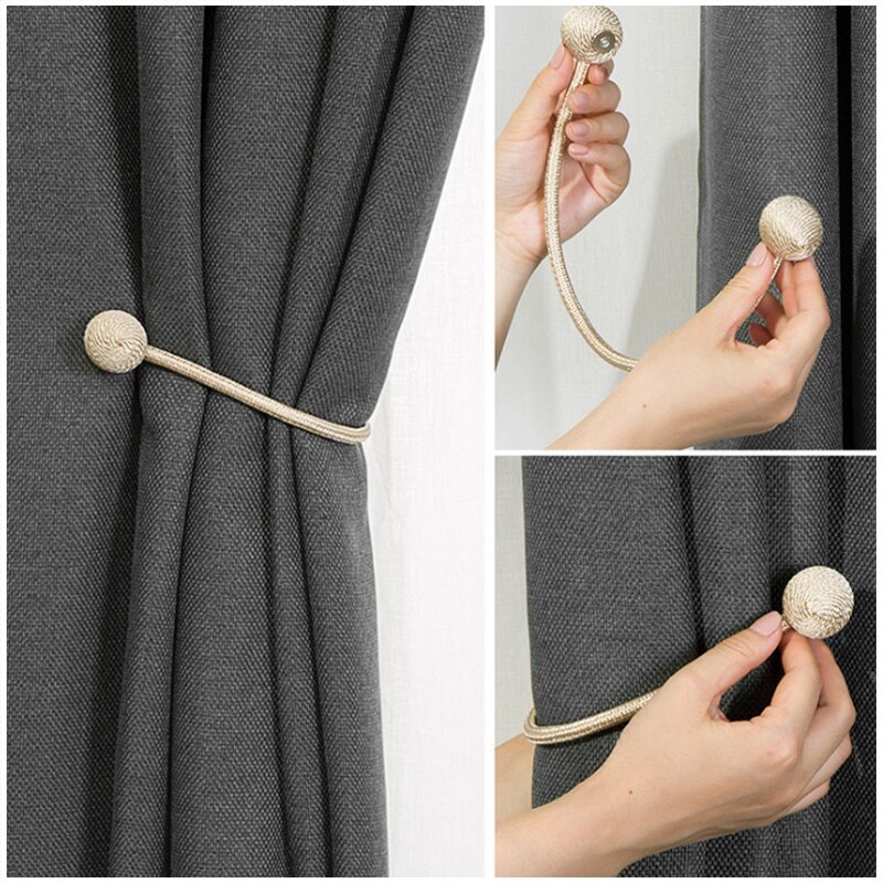 New Hot Selling Magnetic Curtain Tiebacks Clips - Window Tie Backs Holders for Home Office Decorative Rope Holdbacks Classic Tiebacks Design