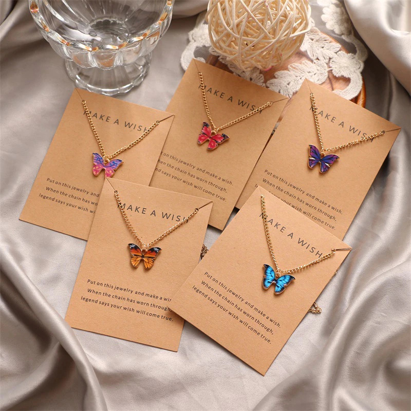 Gold chain with beautiful butterfly necklace for women gold chain