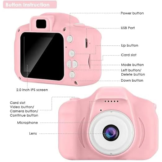 Small Digital Camera for Children Kids Toy Camera with Photo/Video Function HD 1080P Camera with 2.0 inch Color Screen Support up to 32G Memory Card