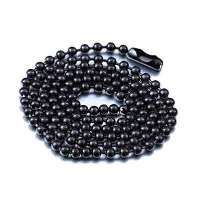 Titanium Ball Nack Chain Black For Men and Girls