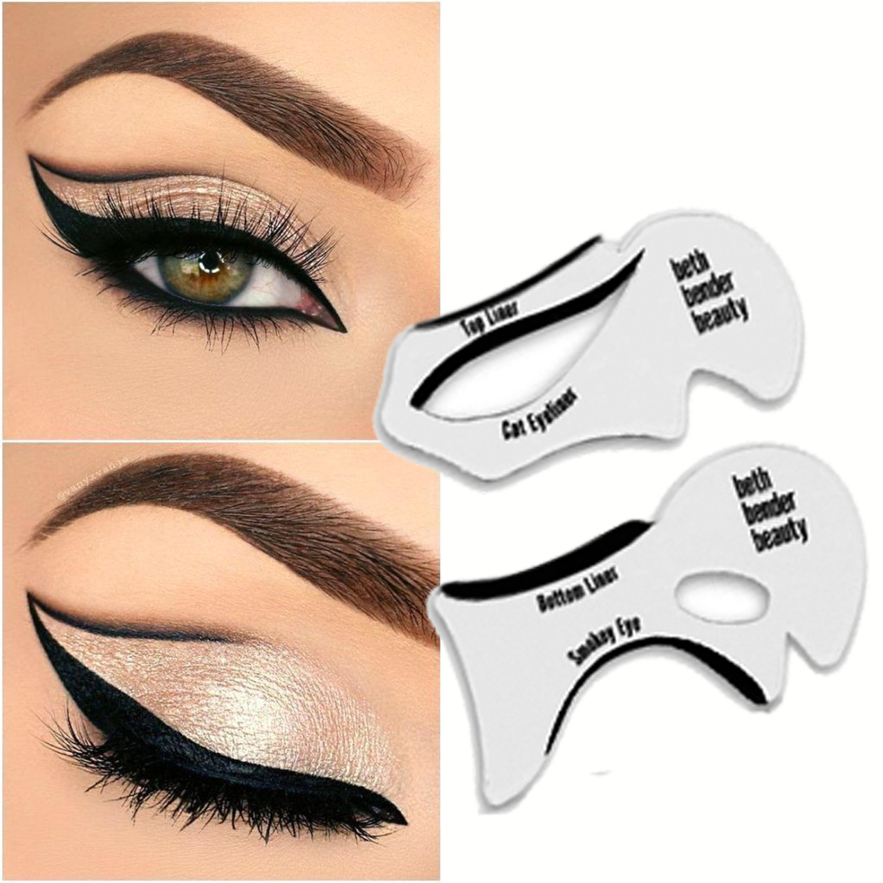 6 Pcs Stencils For Perfect Cat Eye Liner & Smokey Eyes