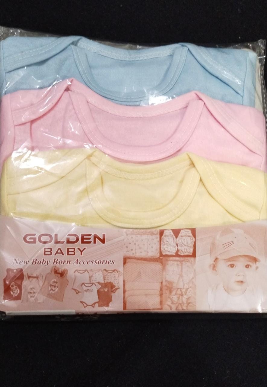 Pack Of 3 - Baby Bodysuits Romper Baby Inner Romper Full Sleeves White and Multi Availble 0 to 18 Months sizes Hassans collection