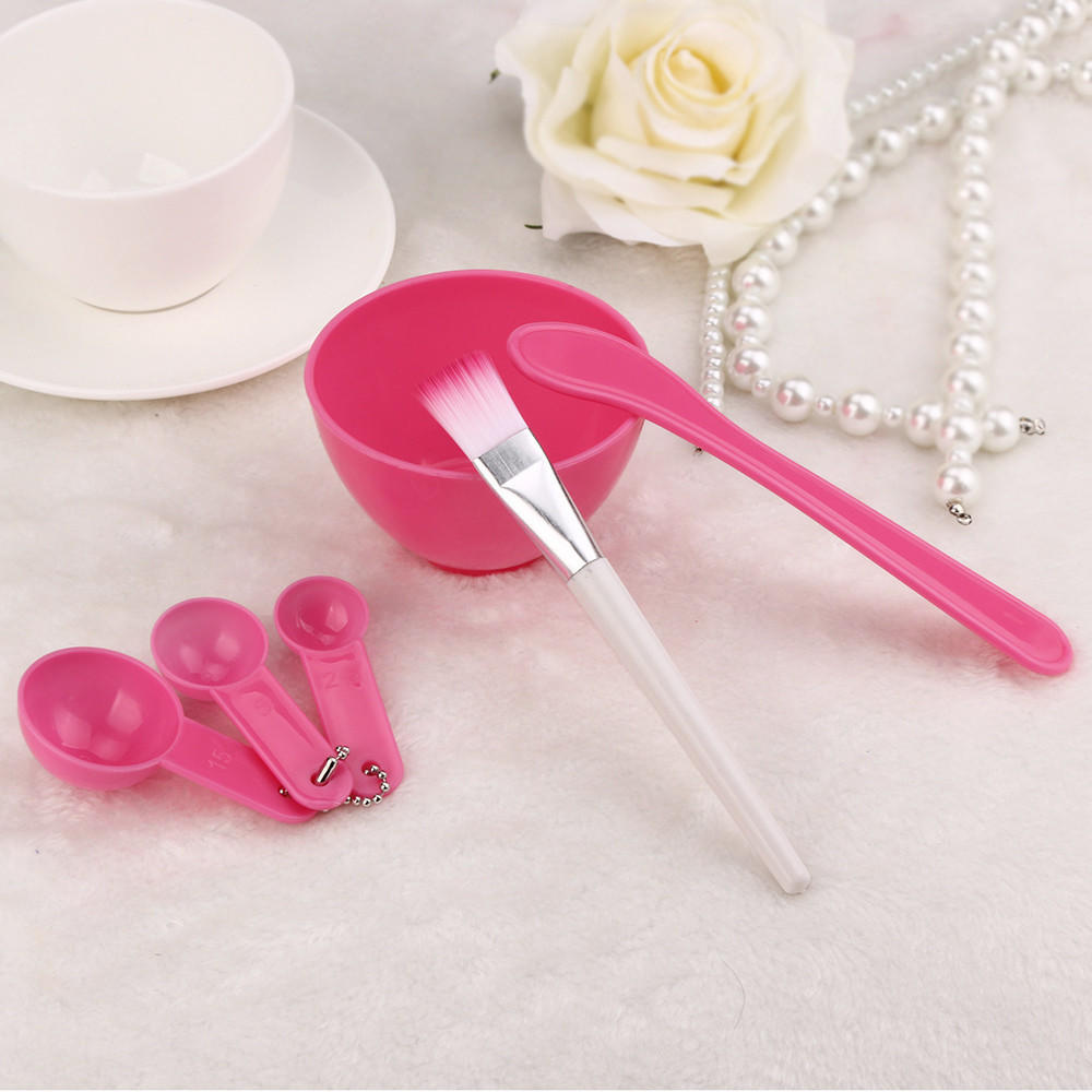 4 In 1 DIY bowl Set Facial Mask Mixing Bowl Brush Spoon Stick Tool Face Care Set important