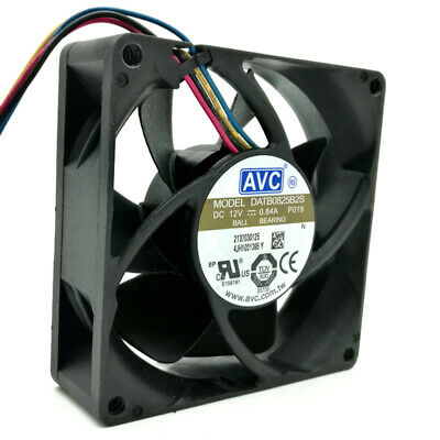 Fast 12V DC Cooling Fan for PC Incubator Laptop Exhaust Fan Peltier Processor - High Speed 3 Inch Computer Fan - Size 80x80x25mm