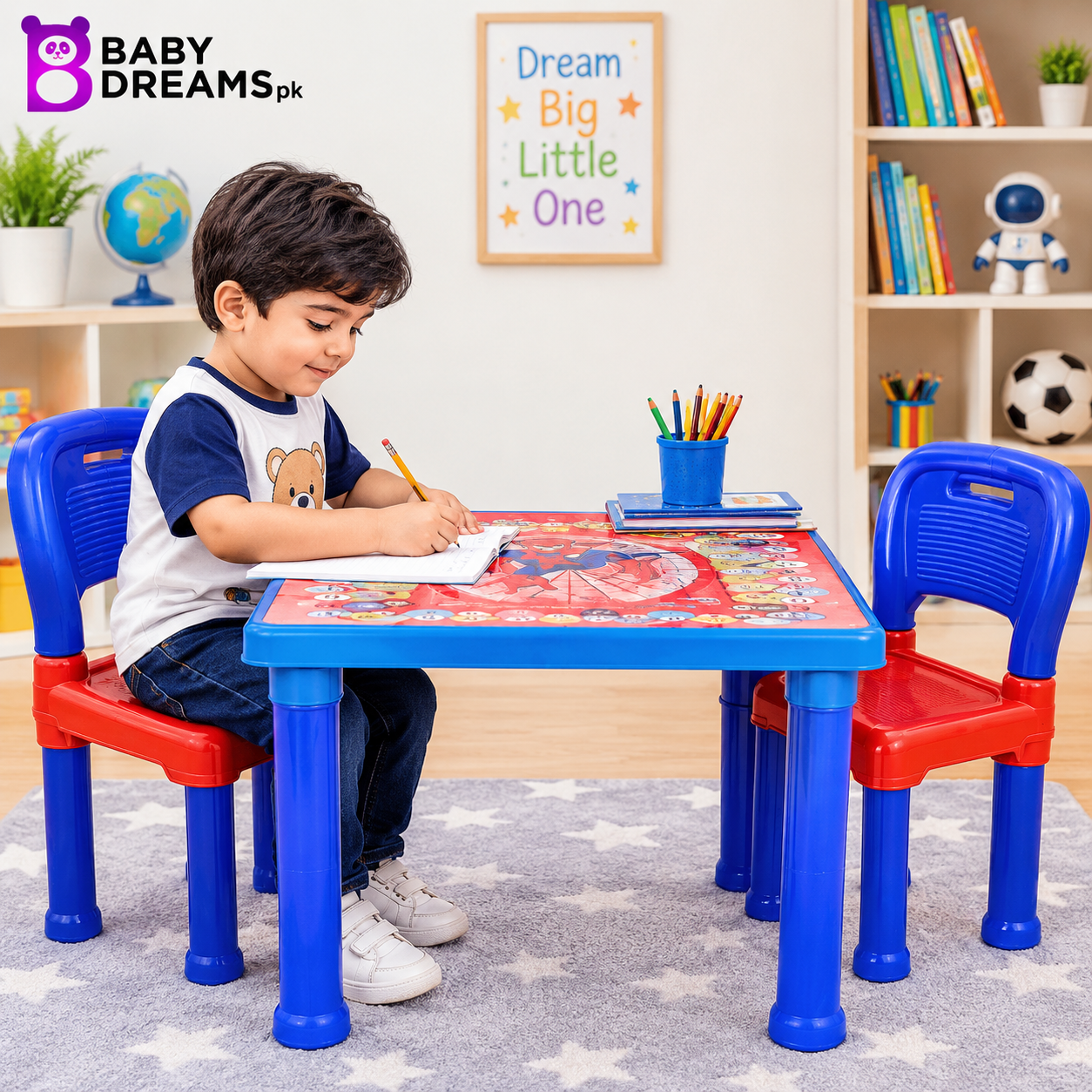 Heros Character Study Table and Chair Set For Kids BD-F113