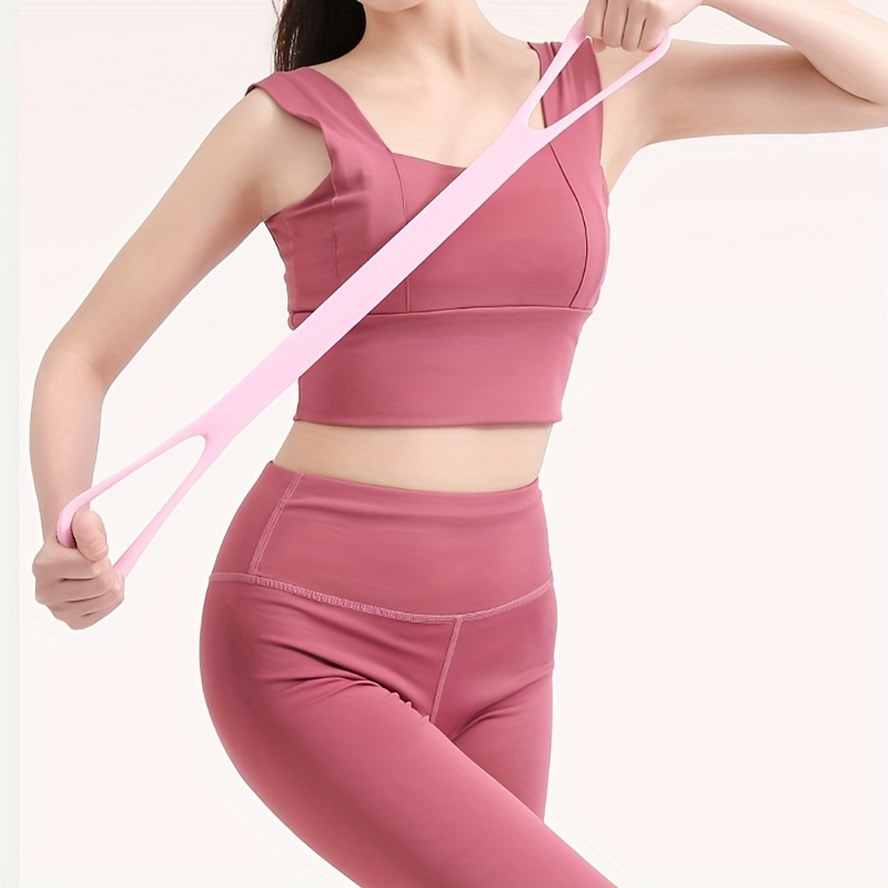 1pcs High-Elastic Resistance Bands for Fitness & Elastic Yoga Resistance Band for Back Stretch - Exercise - Multifunctional Figure 8 Chest Expander with Non-Slip Massage Handles for Home & Gym Workouts