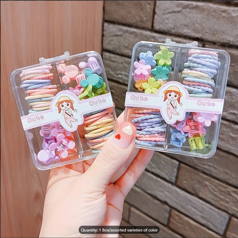 Children's Cute Candy Cartoon Rubber Bands & Girls Colorful Elastic Hair Bands - Lovely, Durable, and Sweet Hair Accessories for Kids, Ponytails, Braids, and More | High Elastic Hair Ties with Cartoon & Animal Designs, Stickers, and Mixed Styles