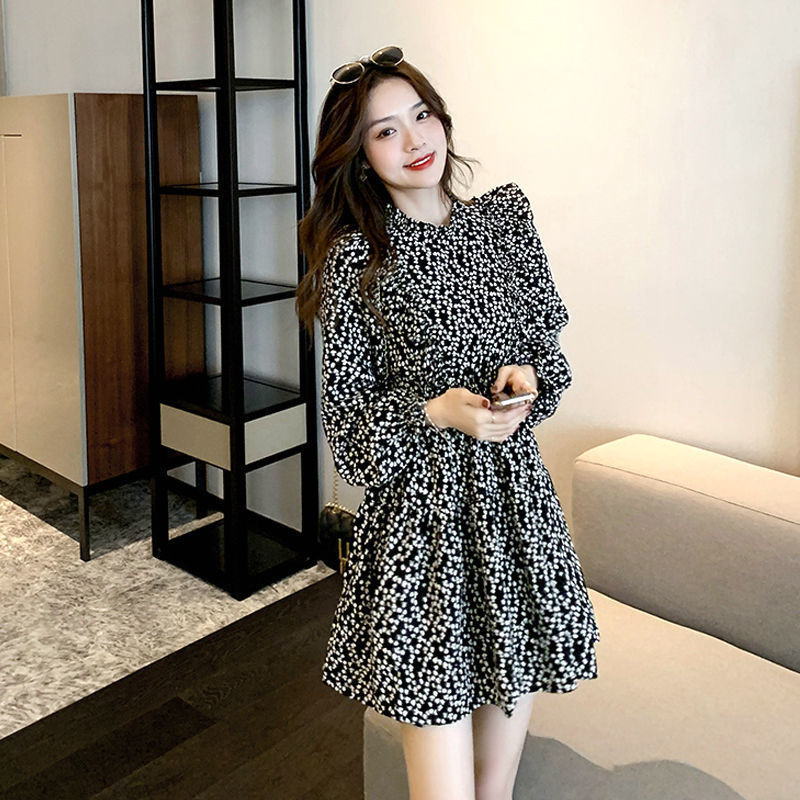 Long flower dress with sleeves best sale