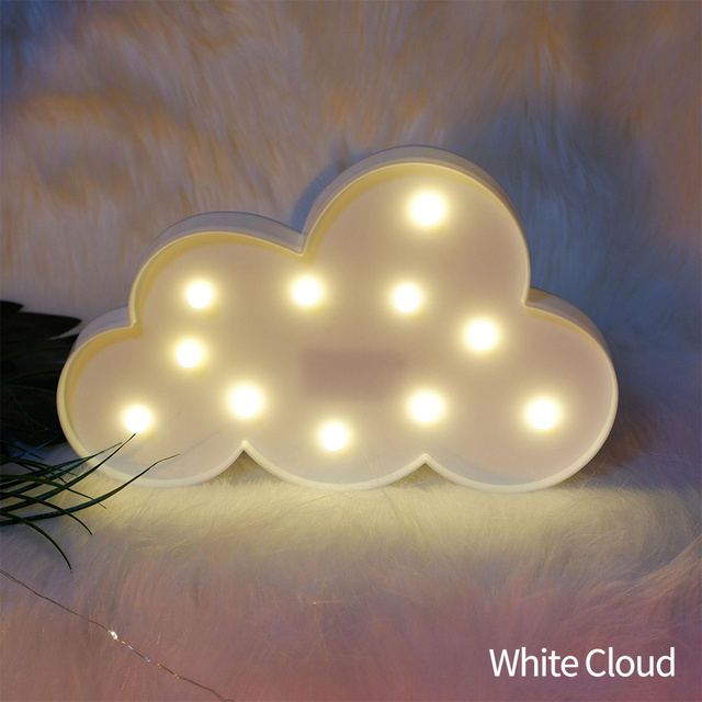 Colorful Night Lights Star Cloud Moon Crown Led Light Home Desktop