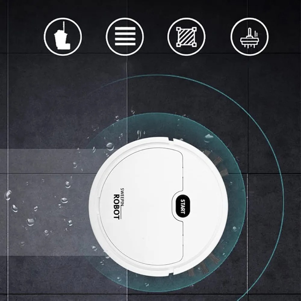 Smart Robot Vacuum Cleaner | Cell Operated Automatic Floor Sweepeing And Vacuum | Multi Surface Dust Cleaner Machine For Home & Office || Global Gadgets