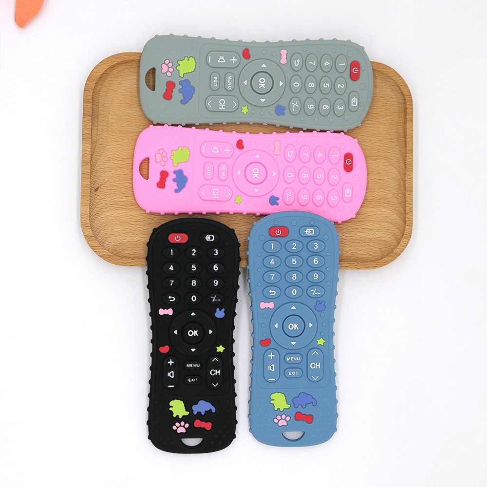 Silicone Baby Toys TV Remote Control Shape Teether Toy BPA Free Silicone Teething Chewing Toy Sensory Baby Accessories