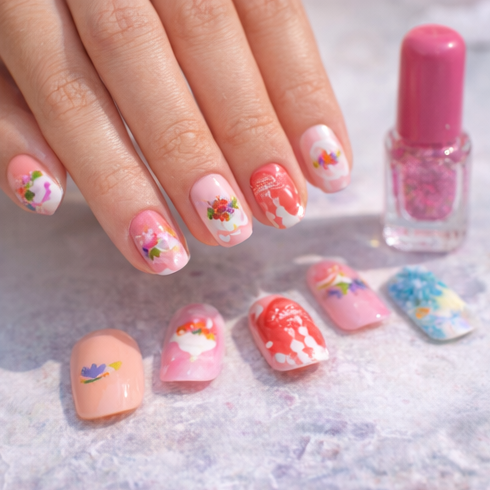 DIY Nail Art Kit for Girls – Glitter Polish, Nail Pen & Decorative Accessories