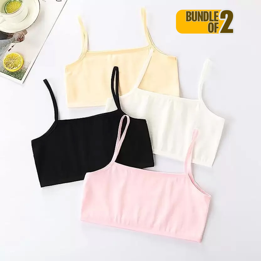 Linmart Pack of 2 Cotton Bra Vest for Girls