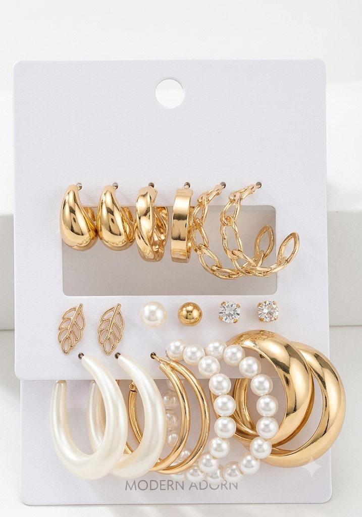 Pack Of 12 - Earrings Tops Fashion Women trendy stylish girls EarringE-5642
