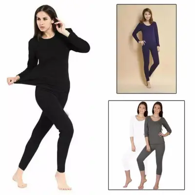 Thermal Suit For Women Finely Stitched , Comfortable And Best Quality- Stay  Cozy And Warm In Cold Weather
