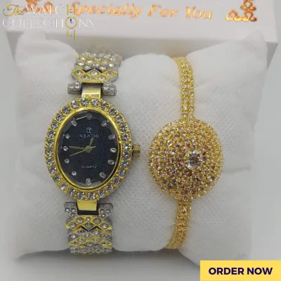 White Round Premium Quality Kundan Bracelet Watch For Women And Girls at Rs  399 in Jaipur