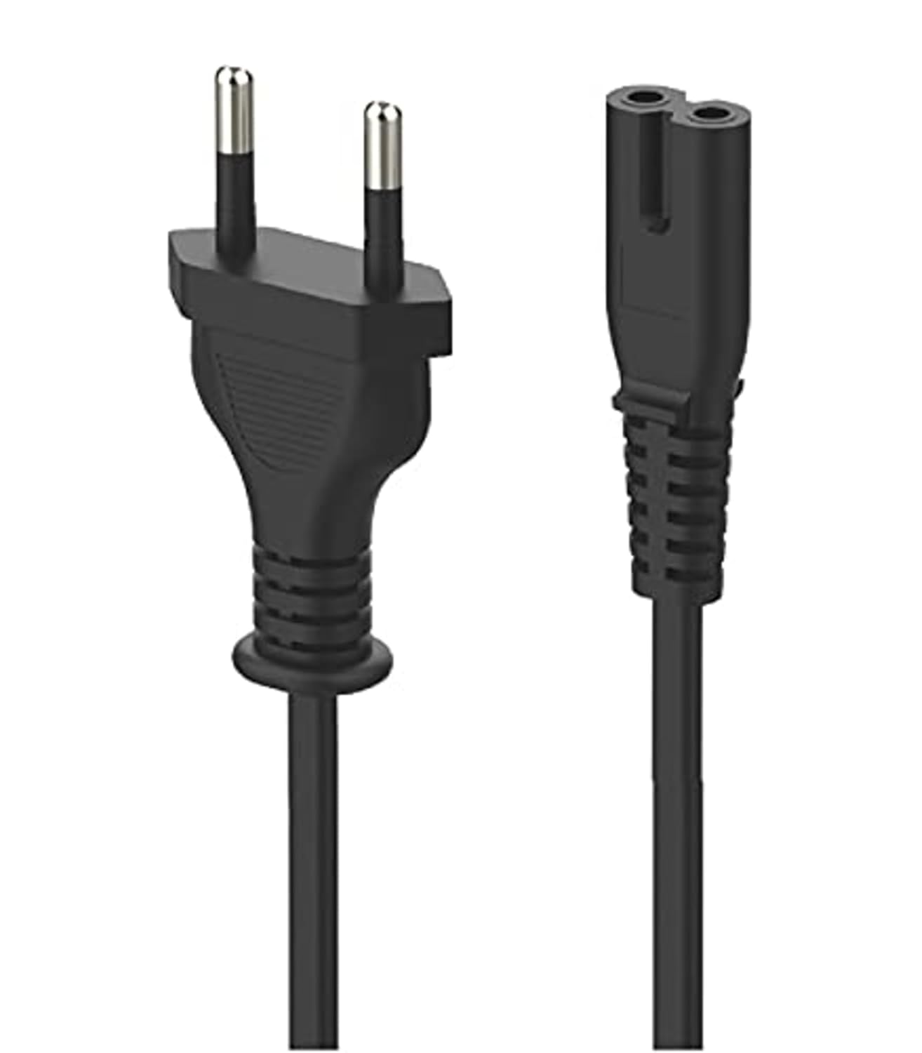 2 Pin AC Power Cable Cord for Laptop/ Adapter/LED TV, Printer ,PC Notebook Computer, Play Station,Tape Recorder, Camera black ( 100% branded ) black 1.2 meter