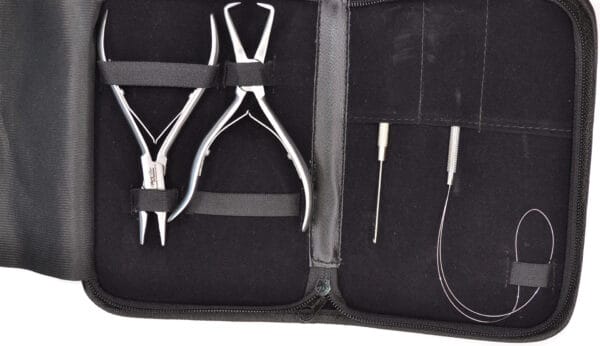 Professionelles Haarverlängerungs-Werkzeug-Set – 4-teilig Mit Zange, Nadel, Zughaken & Draht Für Micro-Ringe & Perlen