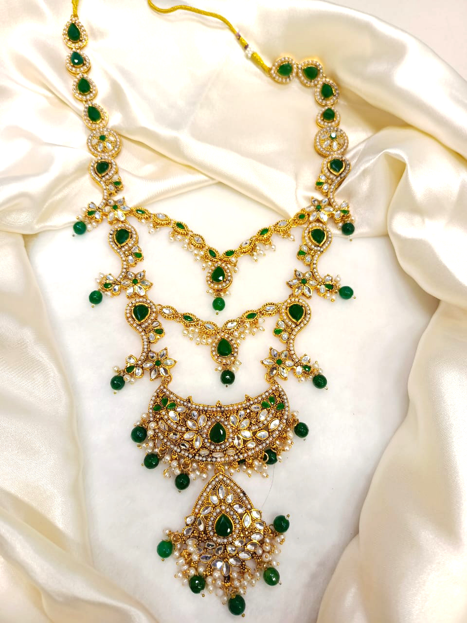 Long Mala With Kundan and Pearl work Beautifull and decent Design with different colour options