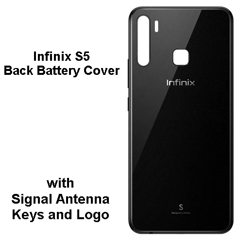 Infinix S5 Back Battery Cover Rear Door Housing Case with Keys , Back Body Cover / Back Panel  Infinix S5