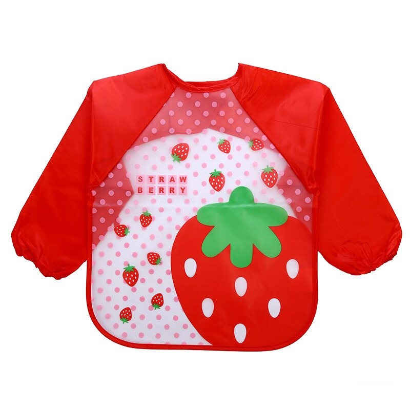 New Waterproof Feeding Baby Bibs Bandana Cute Full Sleeved plastic Bibs for Baby Girl Saliva Boy Burp Cloths Baby Self Feeding Cartoon Long Sleeves Printed Kids Eating feeding Apron