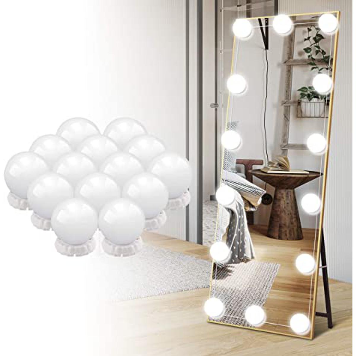 USB LED Vanity Mirror Lights Kit Dimmable Bulbs and Touch Dimmer