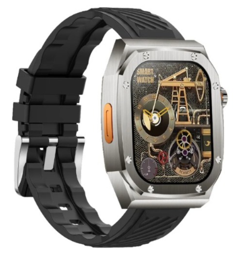 Original Latest 2025 DINOR Z79 Max Armour Smart Watch 2.1" Inches IPS Large Screen Men & Women Bluetooth Call Compass Heart Rate Monitoring Ai Voice Men & Women Sports Smart Watch - Black