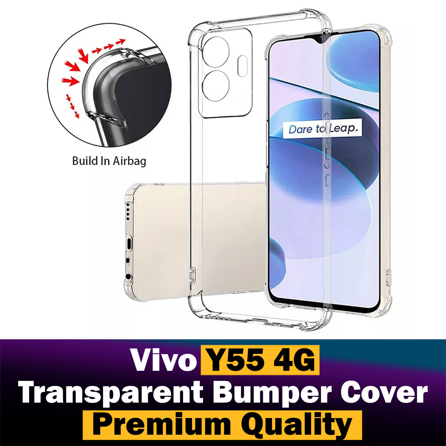 vivo y55 transparent back cover