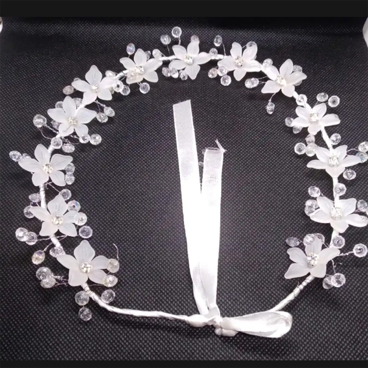 Flower Tiara Crown For Women Bridal Crown For Girls Wedding Princess Birthday Accessories Flower Ring Couple Rings Hair School Parties