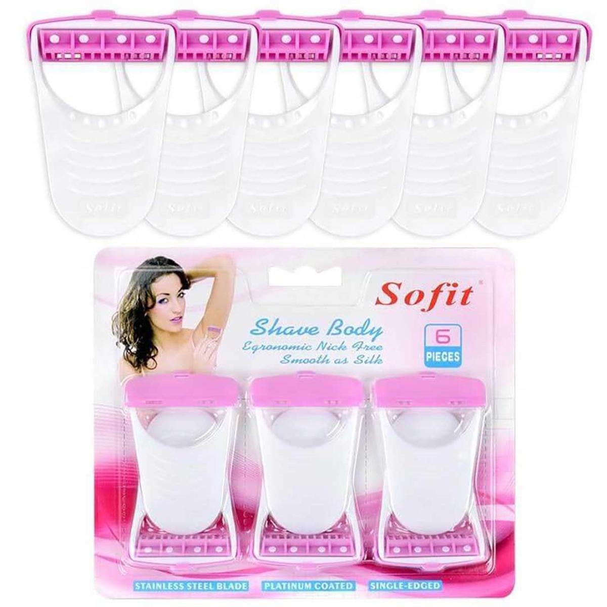 Pack of 6 Max Sofit Women's Disposable Razors/Razor/Blade – Body Shaving Safety Blades for Smooth Hair Removal