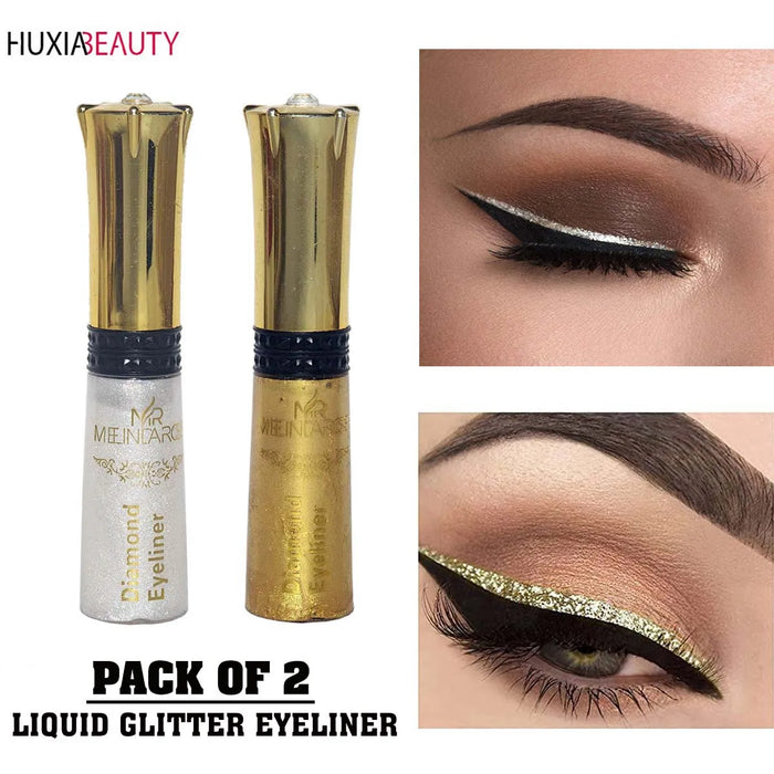 Gold Glitter Eyeliner – Waterproof Long Lasting Liquid Liner for Glamorous Eye Makeup