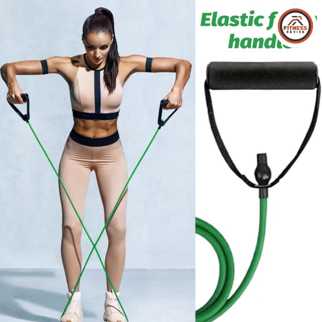 Resistance Band Pull Rope – Latex Tube Exercise Band for Strength Training, Arms, Shoulders, Chest & Legs | Home Gym Workout Band | Yoga, Pilates & Physical Therapy | Anti-Snap (Single)