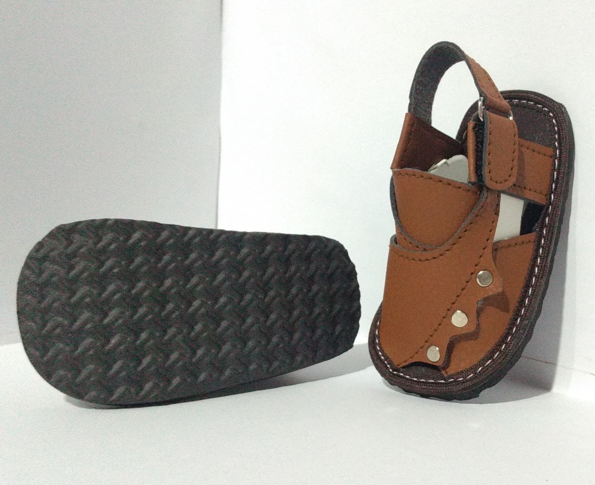 Kids Baba Sandal Button Style Kids Peshawari sandal
