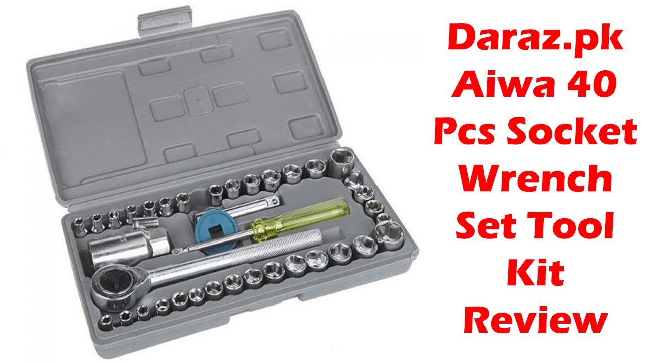 Buy Original Aiwa 40 Piece Toolkit Tool kit Combination Socket Ratchet Wrench Set Tool Kit