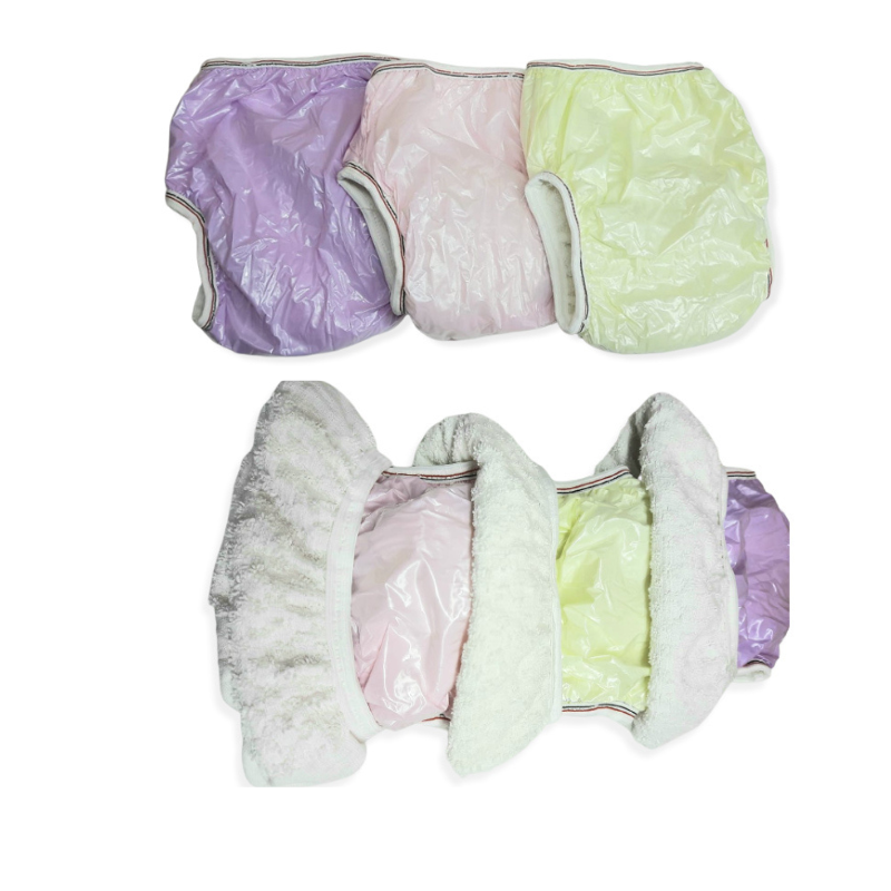 Pack Of 6 – Washable Pants Diapers / Plastic Panty / Parachute Panty / Plastic Chadi – For Kids Multicolours