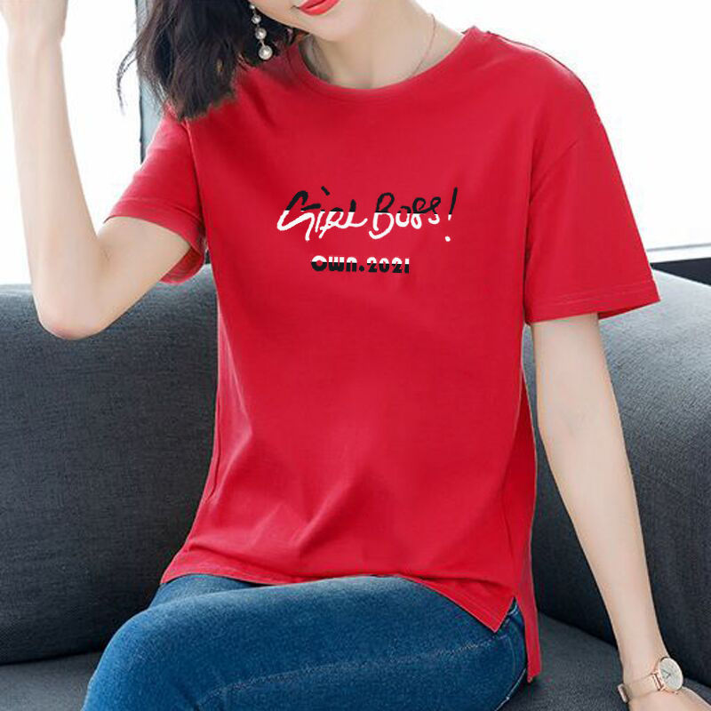 Pure Cotton Short SleeveTT-shirt Women 