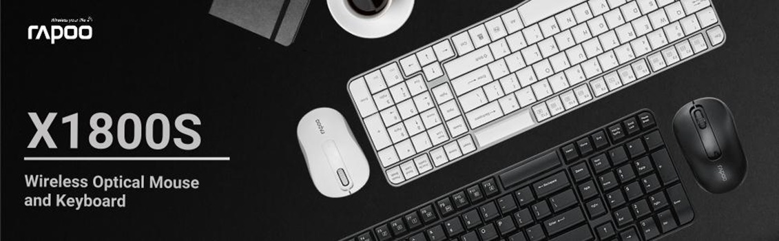 RAPOO X1800S Wireless Optical Combo Keyboard and Mouse Reliable 2.4 GHz wireless connection 10 eef74f9435e6355cb49a50eafcd02039