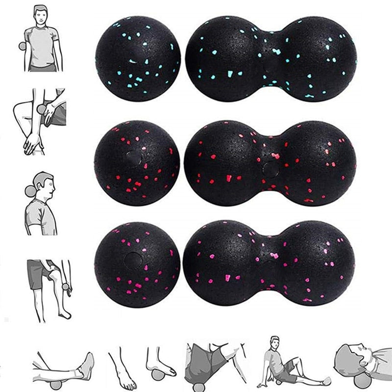 Back & Leg Massager Peanut & Therapy Ball Set – Muscle Pain Relief – 2 PCS