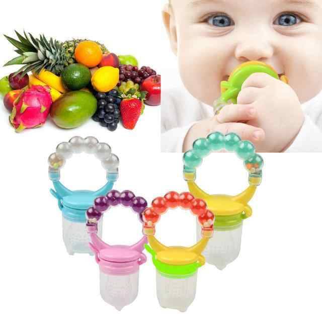 BABY FRUIT AND VEGETABLE FEEDING PACIFIER WITH RATTLE - FRUIT FEEDER - FRUIT SOOTHER