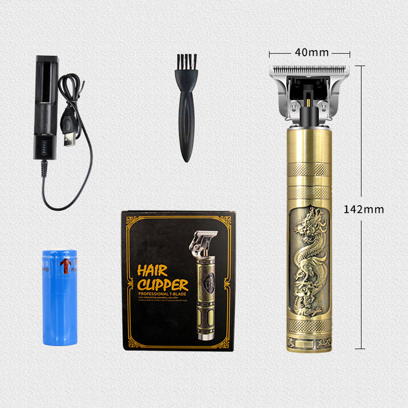 1Pc T9 Hair Clipper Buddha Head Electric Clipper Wireless Trimmer Tube Hair Cutting Machine