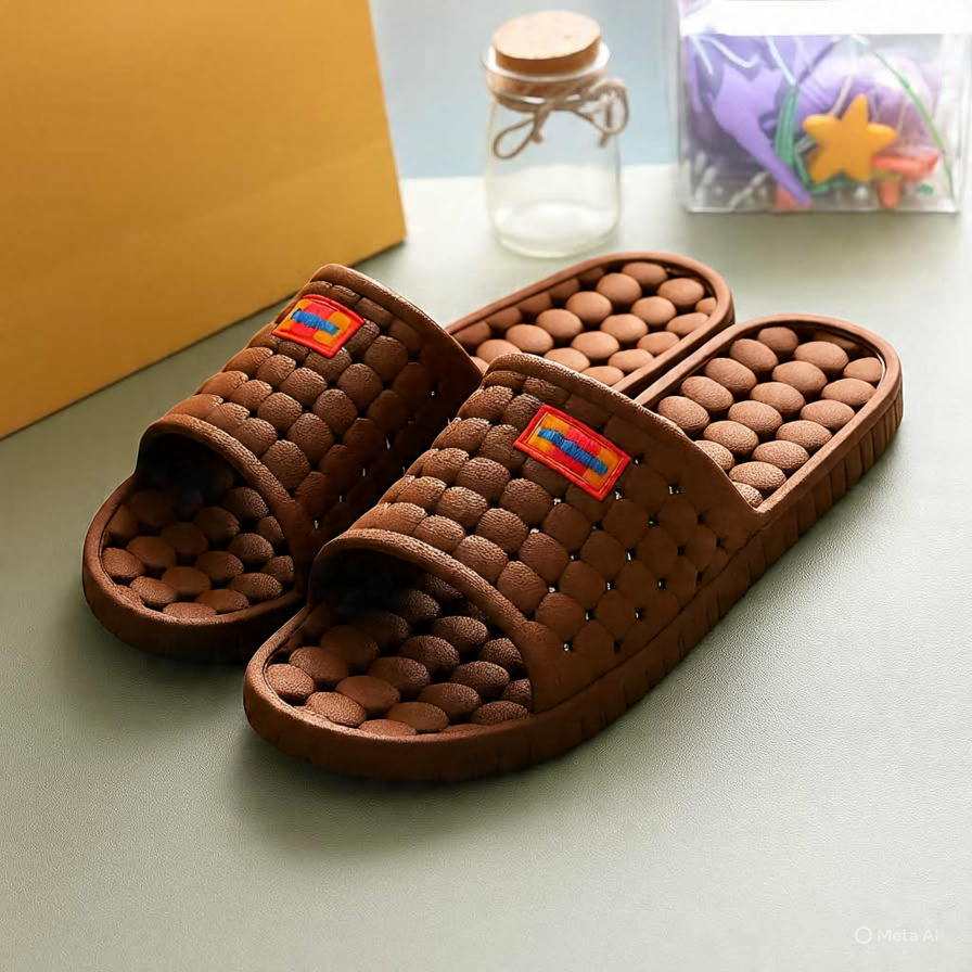 Anti-Slip Shower Chappal for Men & Women – Soft EVA Bathroom Slippers, Waterproof, Quick-Dry, Non-Slip Sole, Comfortable Bath Sandals for Home, Spa, Swimming Pool, Beach, and Everyday Indoor Use